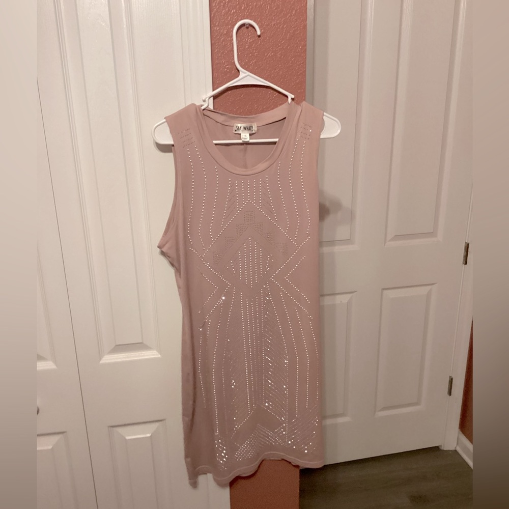 Say What? Light Pink Sequins Dress. XL. Never Worn*